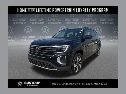 Deep Black Pearl 2025 Volkswagen Atlas 2.0T SE w/Technology