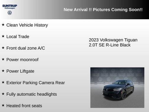 Deep Black Pearl 2023 Volkswagen Tiguan 2.0T SE R-Line Black