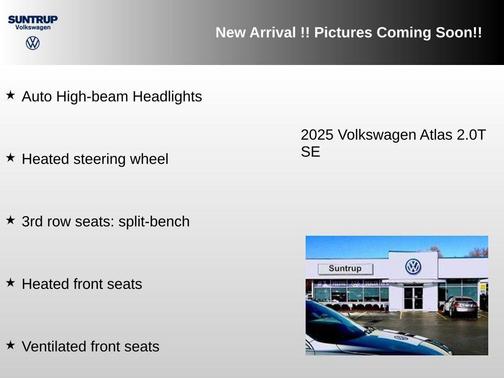 Deep Black 2025 Volkswagen Atlas 2.0T SE w/Technology