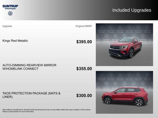 Red Metallic 2023 Volkswagen Taos 1.5T SEL