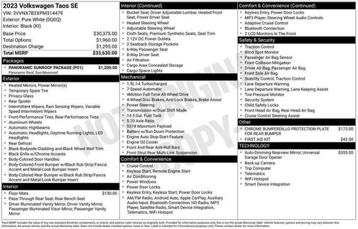 2023 Volkswagen Taos 1.5T SE