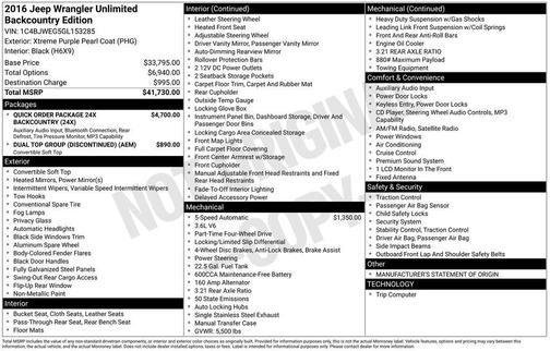 2016 Jeep Wrangler Unlimited Sahara
