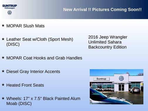 2016 Jeep Wrangler Unlimited Sahara