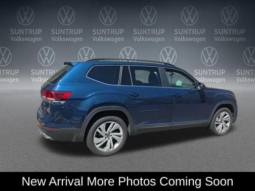 Tourmaline Blue Metallic 2022 Volkswagen Atlas 2.0T SE w/Technology 4MOTION