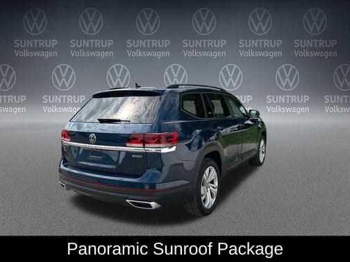 Tourmaline Blue Metallic 2022 Volkswagen Atlas 2.0T SE w/Technology 4MOTION