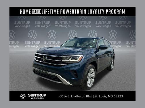Tourmaline Blue Metallic 2022 Volkswagen Atlas 2.0T SE w/Technology 4MOTION