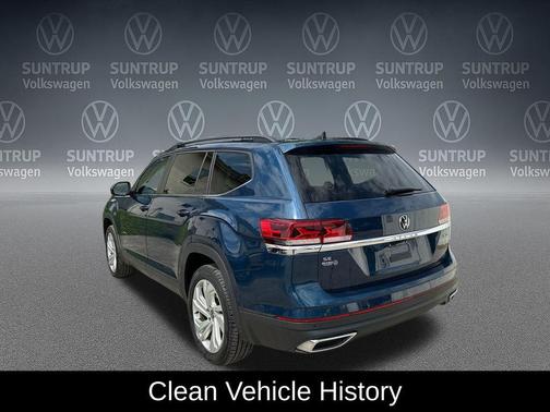 Tourmaline Blue Metallic 2022 Volkswagen Atlas 2.0T SE w/Technology 4MOTION