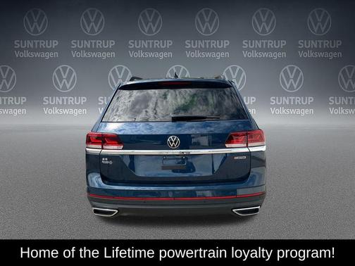 Tourmaline Blue Metallic 2022 Volkswagen Atlas 2.0T SE w/Technology 4MOTION