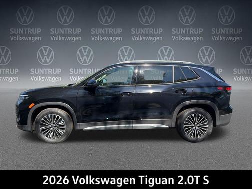 deep black pearl 2026 Volkswagen Tiguan 2.0T S