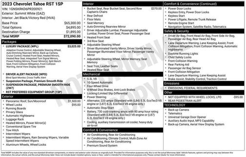 2023 Chevrolet Tahoe 4WD RST