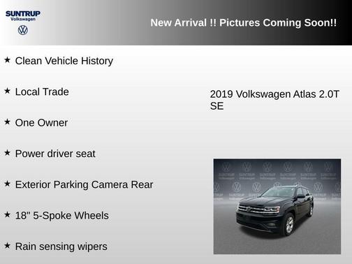 Deep Black Pearl Metallic 2019 Volkswagen Atlas 2.0T SE