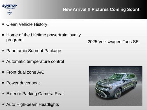 Platinum Gray Metallic 2025 Volkswagen Taos 1.5T SE