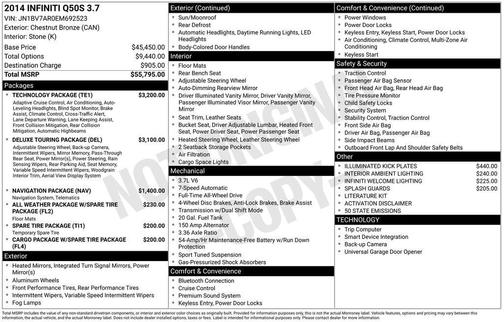 2014 INFINITI Q50 Sport