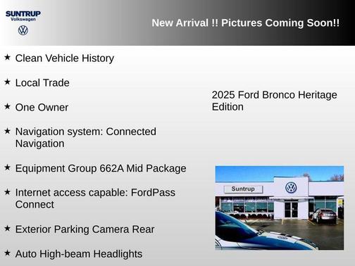 Blue 2025 Ford Bronco Heritage Edition