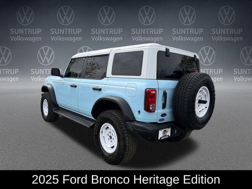 Blue 2025 Ford Bronco Heritage Edition