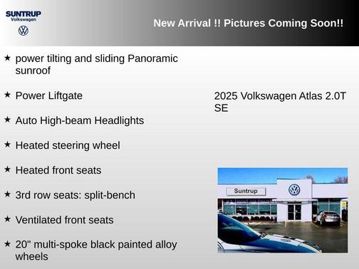 Pure Gray 2025 Volkswagen Atlas 2.0T SE w/Technology 4MOTION