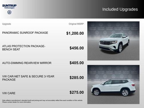 Pure White 2023 Volkswagen Atlas 3.6L SE w/Technology