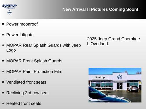 Silver Zynith 2025 Jeep Grand Cherokee L Overland