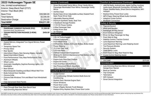 2023 Volkswagen Tiguan 2.0T SE