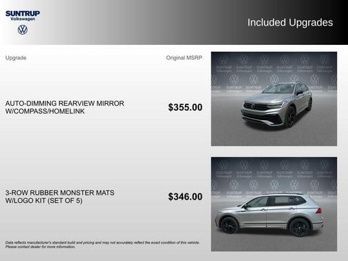 Silver Metallic 2023 Volkswagen Tiguan 2.0T SE R-Line Black