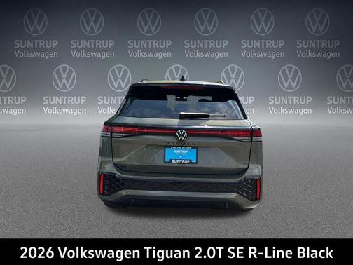 Avocado Green w/Deep Black Roof 2026 Volkswagen Tiguan 2.0T SE R-Line Black