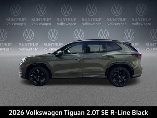 Avocado Green w/Deep Black Roof 2026 Volkswagen Tiguan 2.0T SE R-Line Black