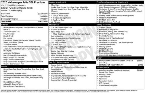 2020 Volkswagen Jetta 1.4T SEL Premium