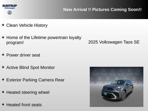 Platinum Gray Metallic 2025 Volkswagen Taos 1.5T SE