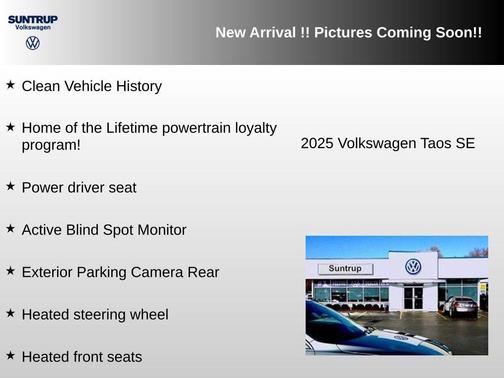 Platinum Gray Metallic 2025 Volkswagen Taos 1.5T SE