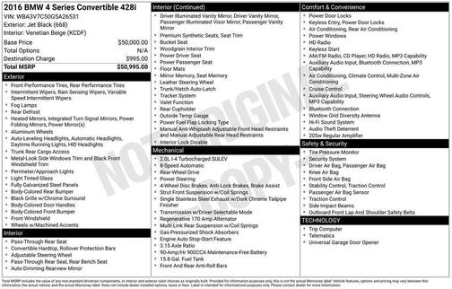 Jet Black 2016 BMW 428 i SULEV