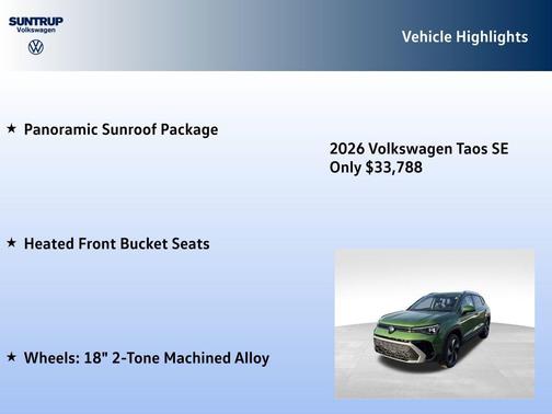 2026 Volkswagen Taos SE