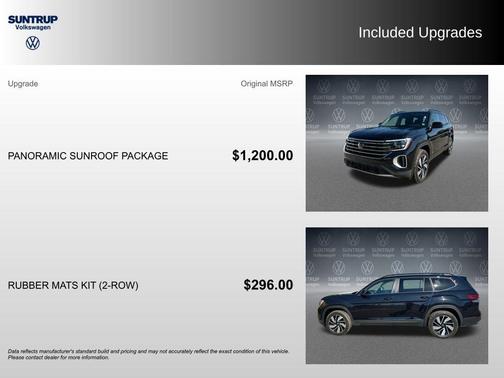 Deep Black 2025 Volkswagen Atlas 2.0T SE w/Technology