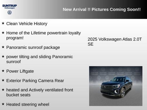 Deep Black 2025 Volkswagen Atlas 2.0T SE w/Technology