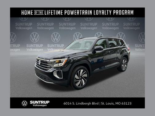 Deep Black Pearl 2025 Volkswagen Atlas 2.0T SE w/Technology