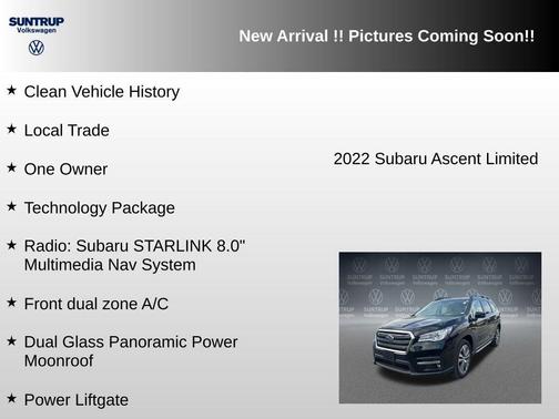 Crystal Black Silica 2022 Subaru Ascent Limited 7-Passenger