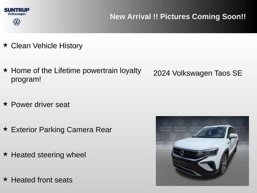 Pure White 2024 Volkswagen Taos 1.5T SE