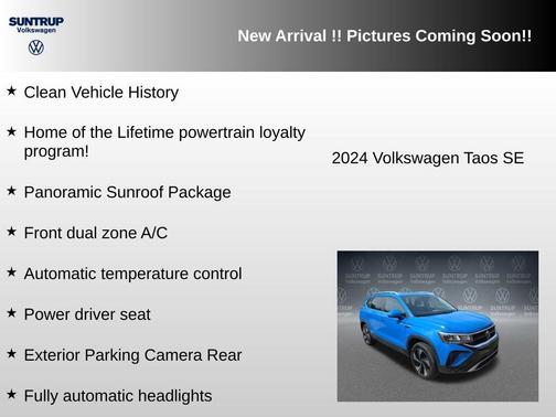 Cornflower Blue 2024 Volkswagen Taos 1.5T SE