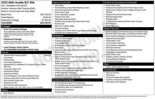 2023 GMC Acadia FWD SLT