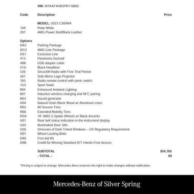 Polar White 2023 Mercedes-Benz C-Class C 300 4MATIC