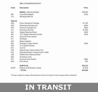 2022 Mercedes-Benz GLC 300 4MATIC