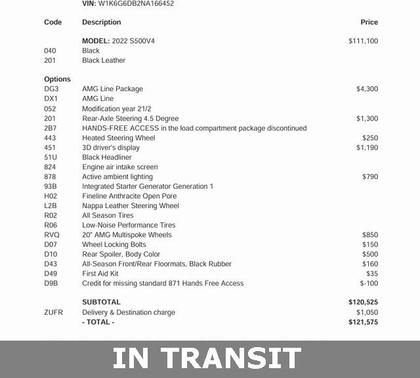2022 Mercedes-Benz S-Class 4MATIC