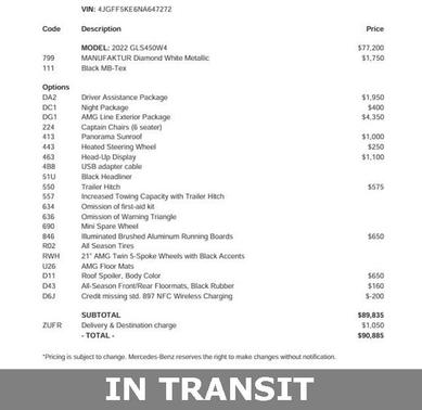 2022 Mercedes-Benz GLS 450 4MATIC