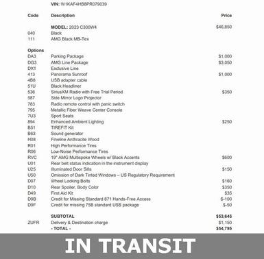 2023 Mercedes-Benz C-Class C 300 4MATIC