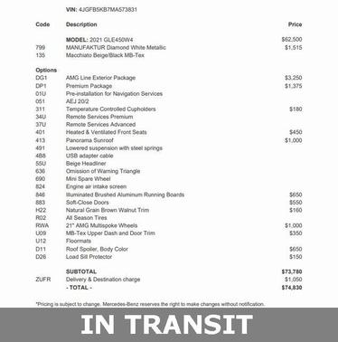 2021 Mercedes-Benz GLE 450 4MATIC