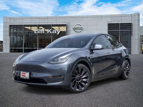 Gray 2023 Tesla Model Y Performance Dual Motor All-Wheel Drive