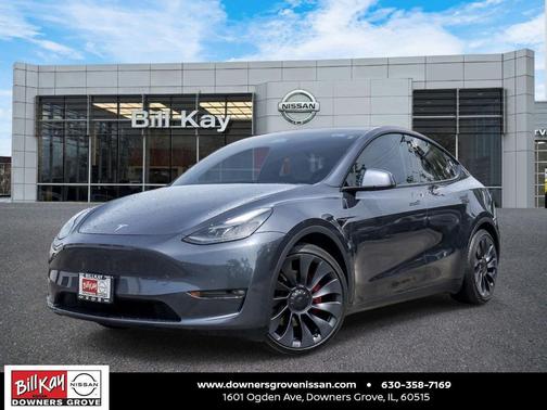 Gray 2023 Tesla Model Y Performance Dual Motor All-Wheel Drive
