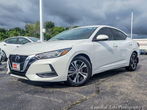 Aspen White Tricoat 2021 Nissan Sentra SV