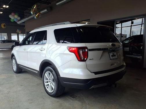 White Platinum Clearcoat Metallic 2019 Ford Explorer XLT