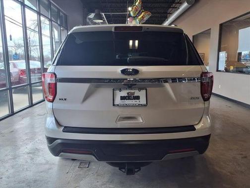 White Platinum Clearcoat Metallic 2019 Ford Explorer XLT