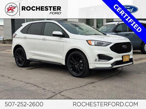 Star White Metallic Tri-Coat 2024 Ford Edge ST Line